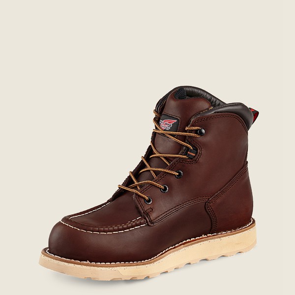 Red Wing Iş Botu Erkek - Traction Tred - 6-Inch Waterproof Soft Toe - Kahverengi - 83RKILEJA